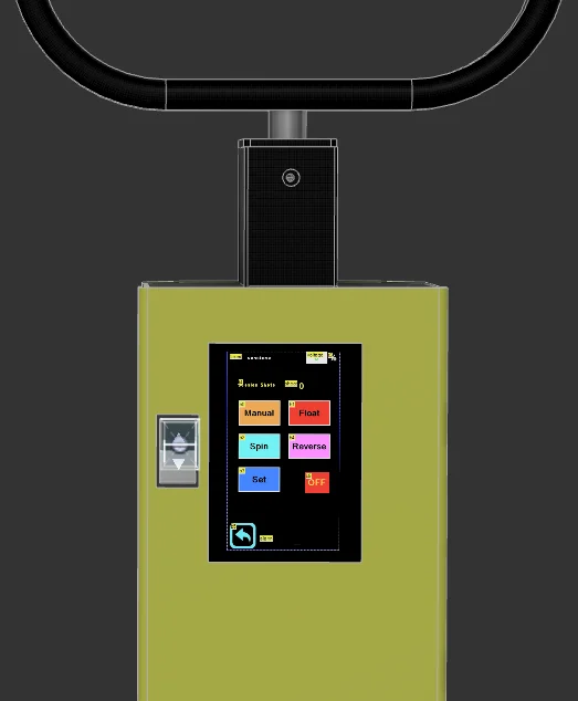 Takeoff.pro Volleyball Machine — display e controlli
